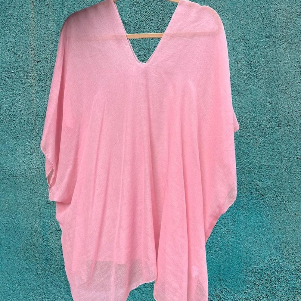 Sheer Pink Fairycore Poncho